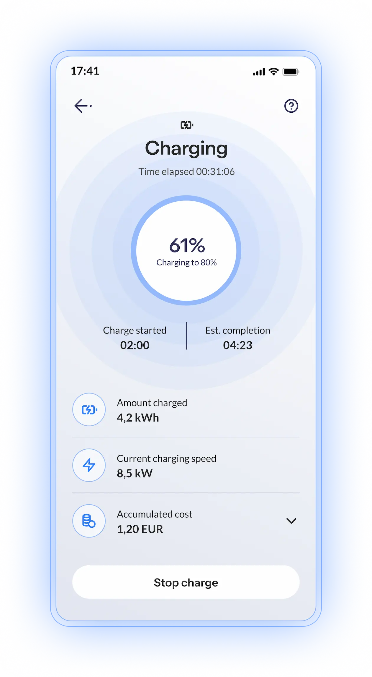 EV charging platform - mobile