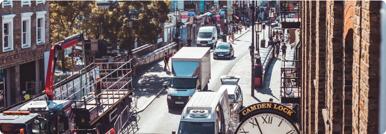 cars on the street in UK