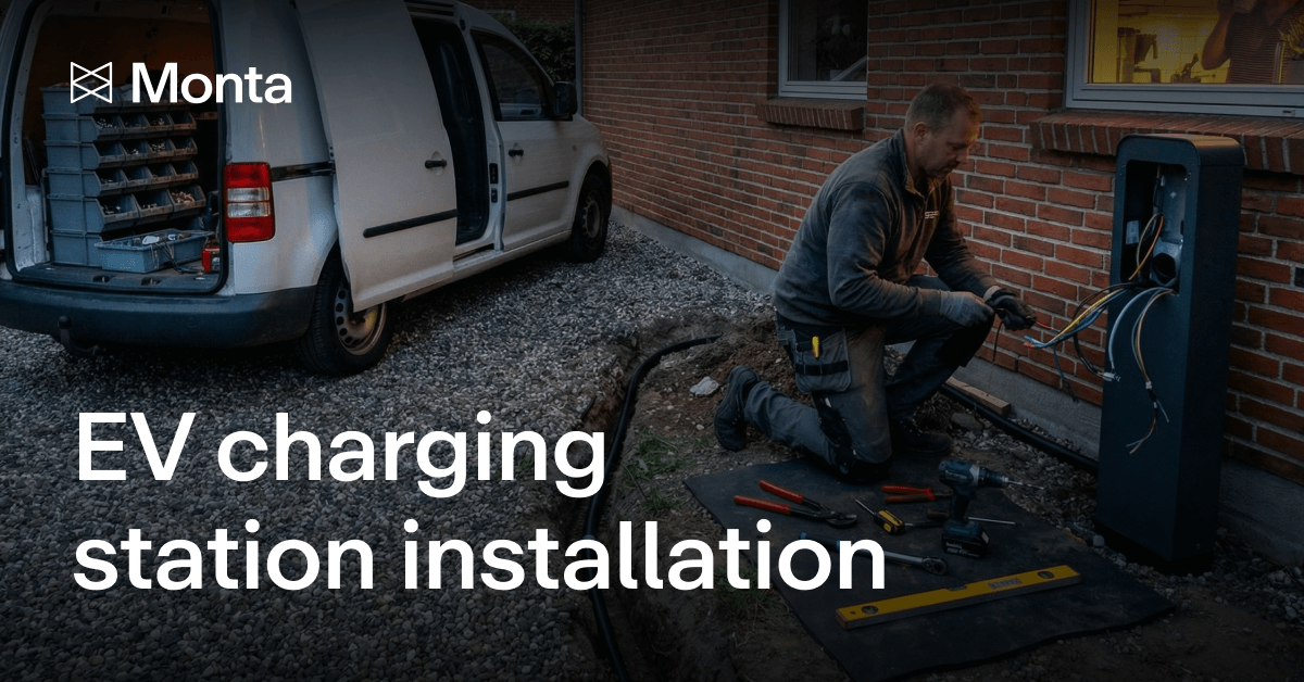 EV charging station installation