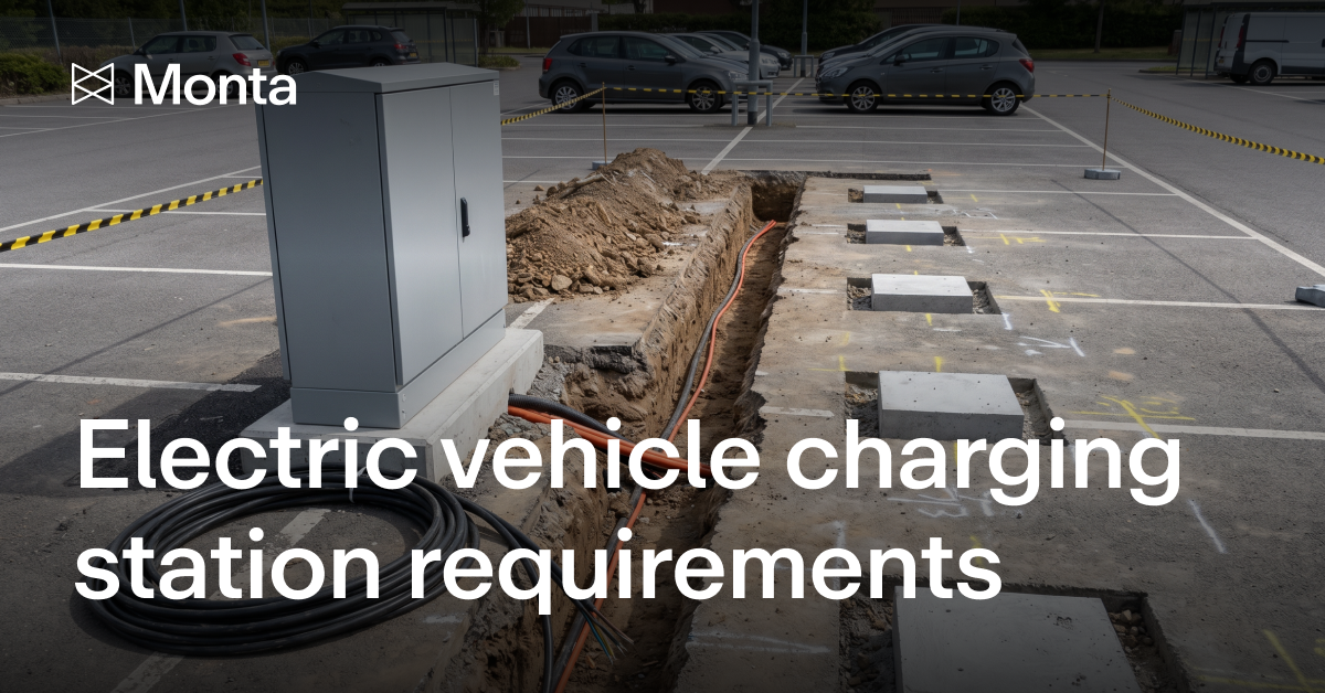 Electric vehicle charging station requirements