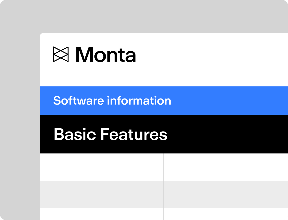 Graphic displaying a section of an EV charging software RFP template, featuring headers in black and blue with 
