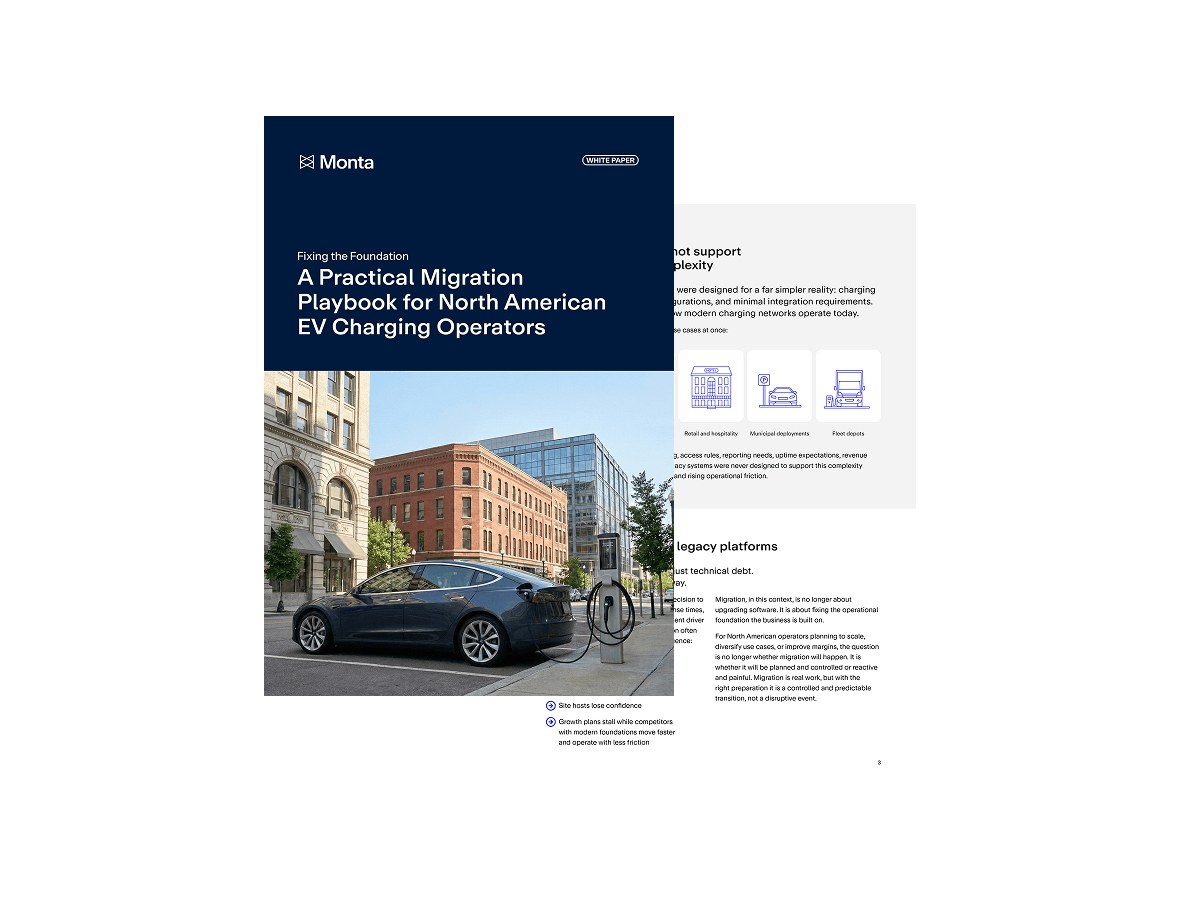 Cover for a playbook featuring a parked electric vehicle near a modern building, with a dark blue header and white text.