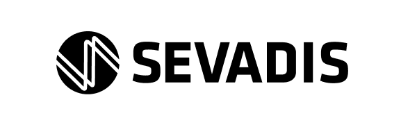 Stylised black logo featuring the word "SEVADIS" in bold, modern typography, suitable for a sales contact page.