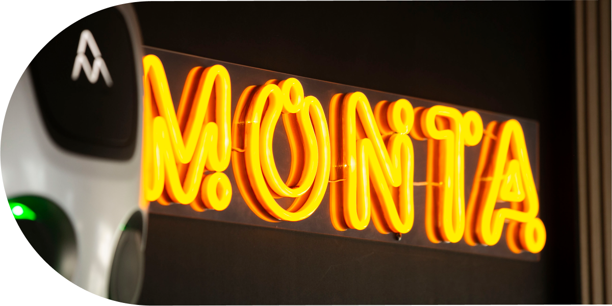 monta logo neon