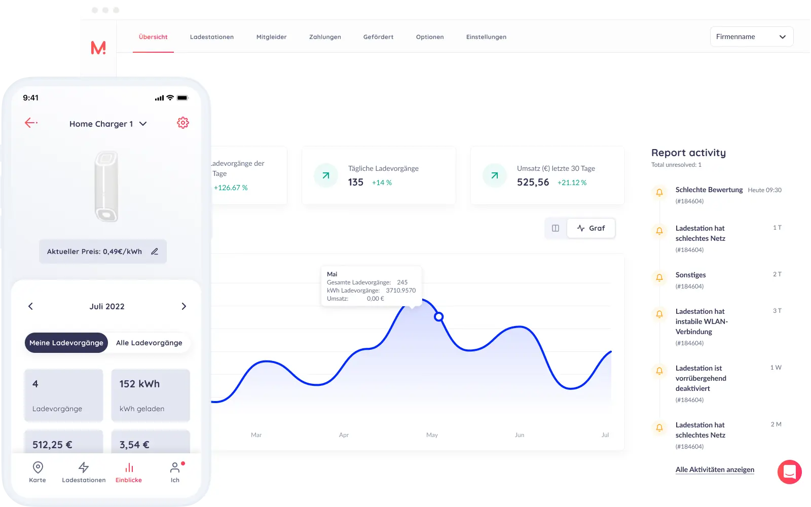 monta-App und Portal-Mockup