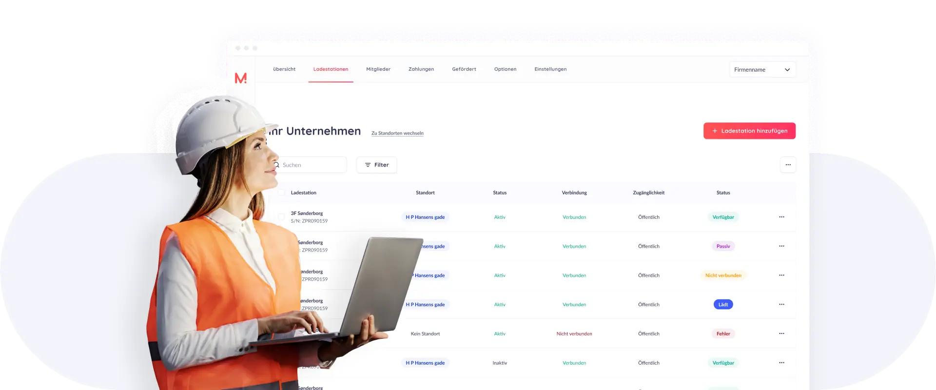 Dashboard für Installateure im Monta-Portal