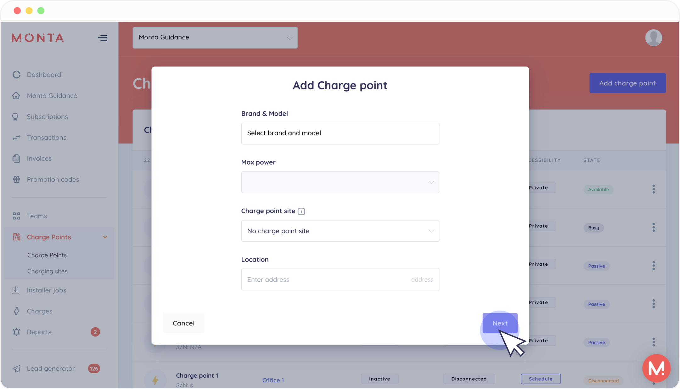 Charge point information