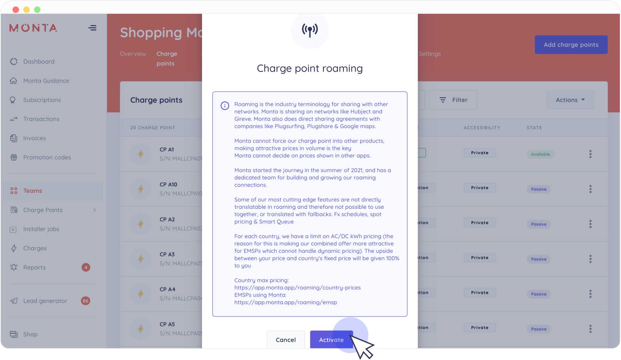 Roaming Charge Point 3