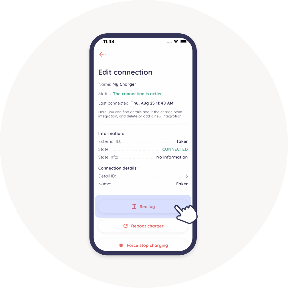 See charge point logs