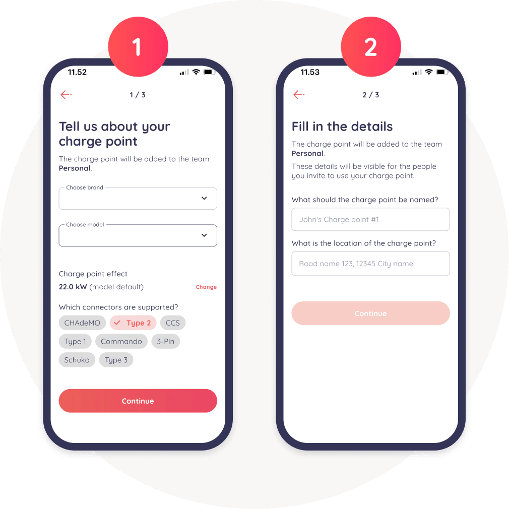 fill in brand model name location charger app