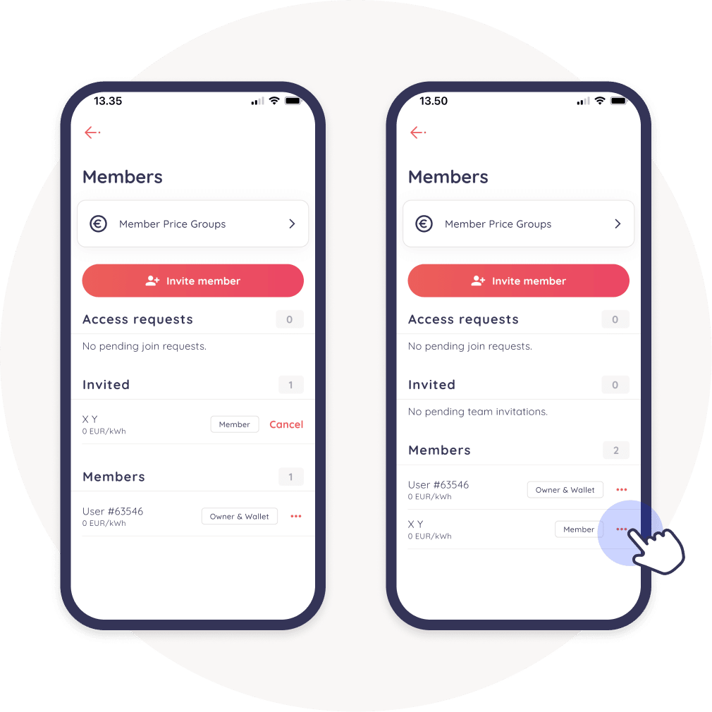 member accetps open settings app
