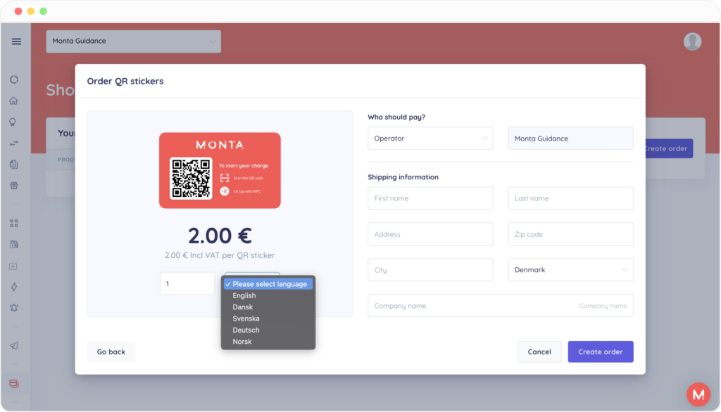 Order QR Sticker
