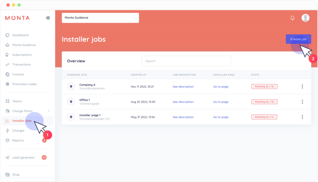 Create installer page