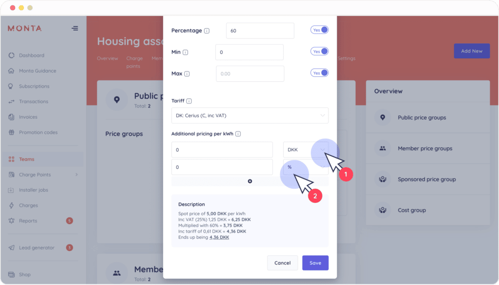 additional pricing dynamic price portal