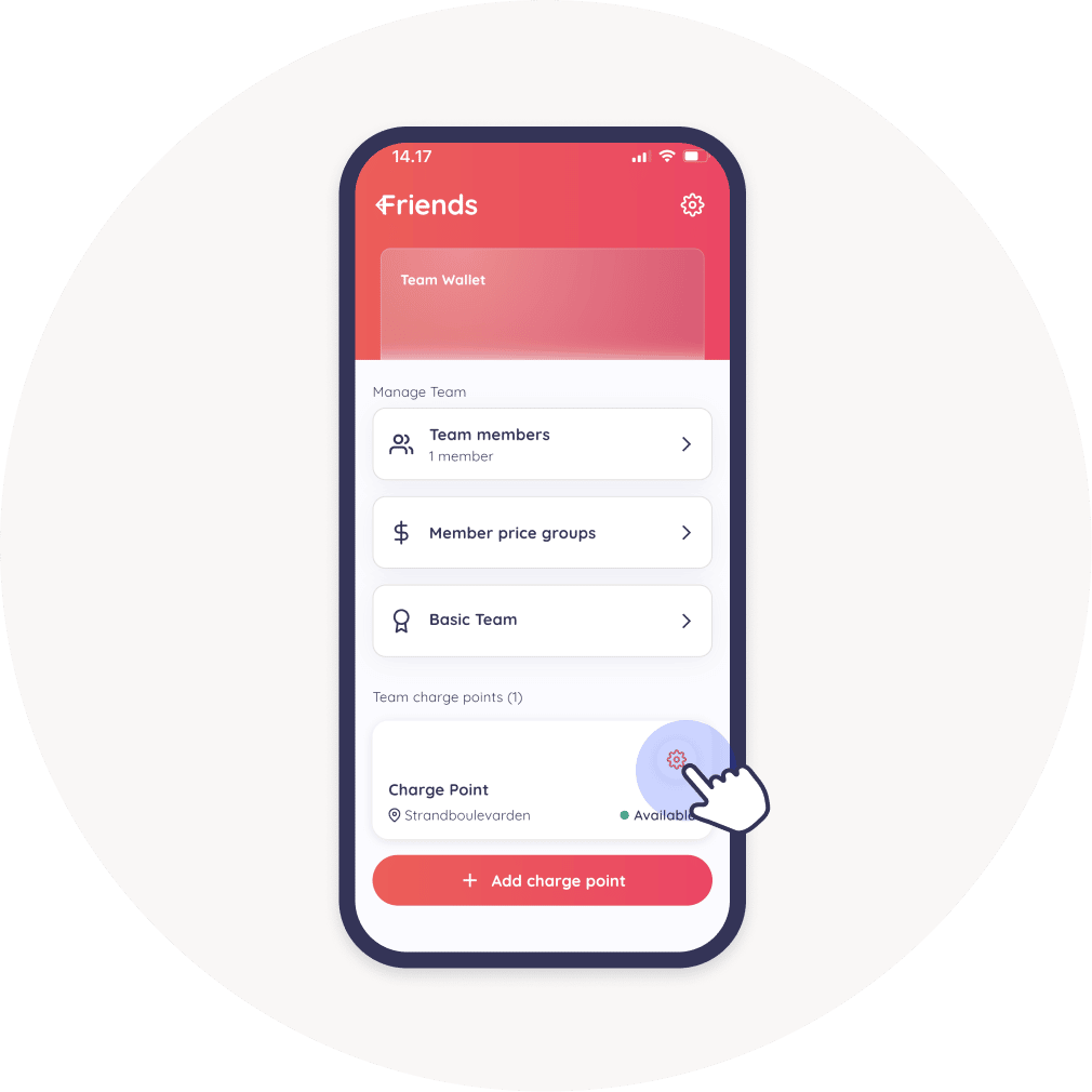 open charge point settings monta app