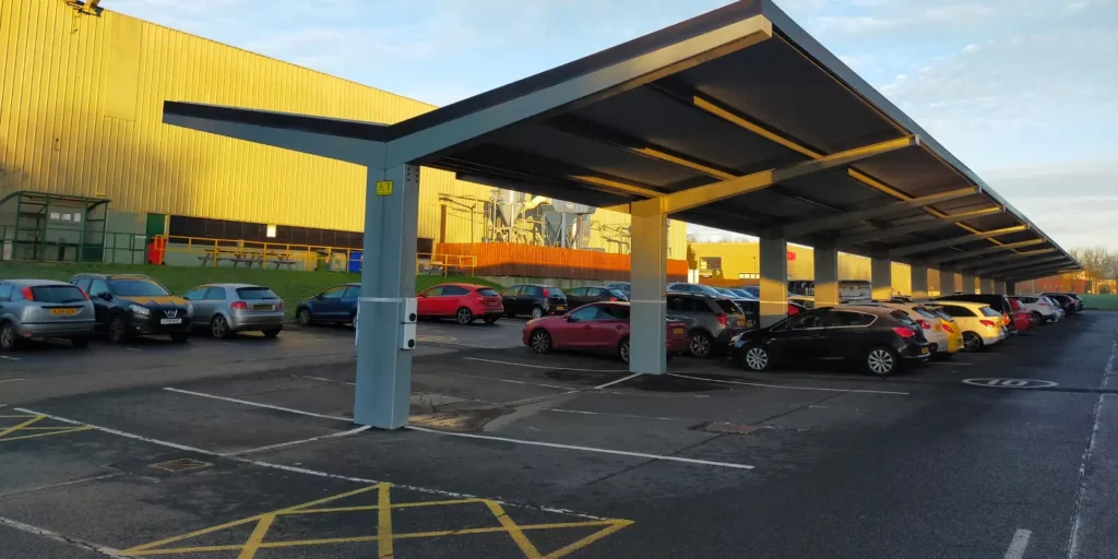 Supporting Ricoh’s sustainable production efforts with EV charging 3 ricoh parking