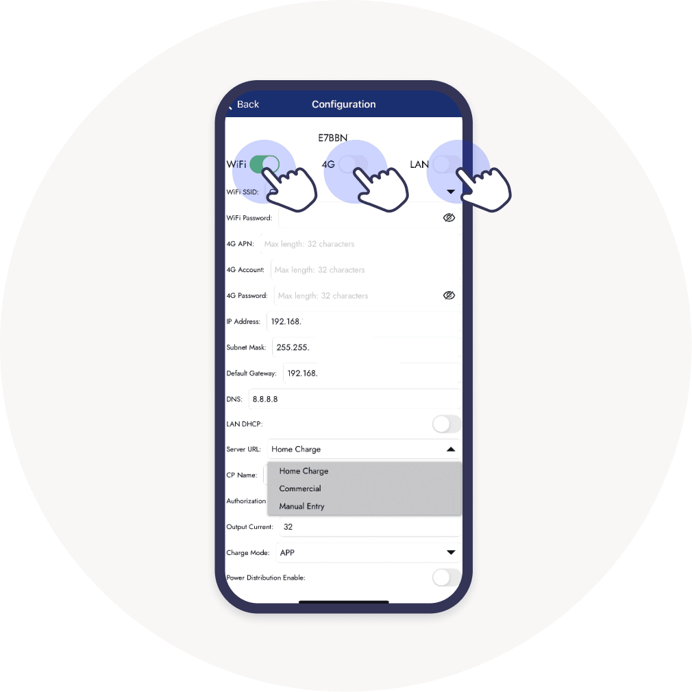 Sync EV Integration Guide 4 select internet connection type bg ev app