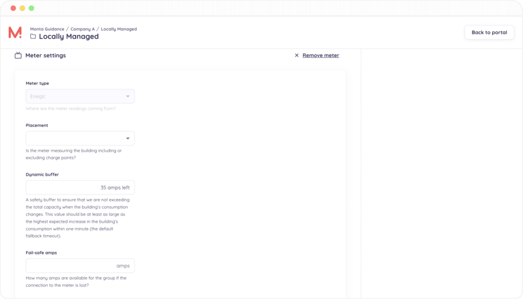 Enegic meter preselected monta portal