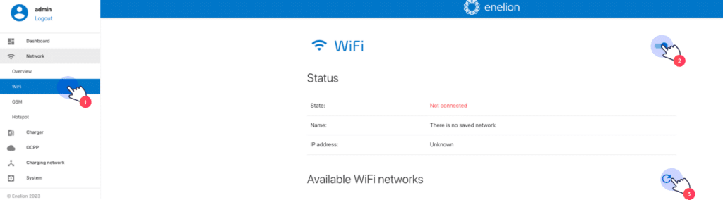 enable wifi enelion lumina web ui