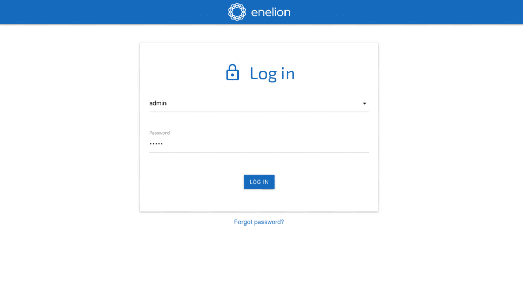 login enelion lumina web ui