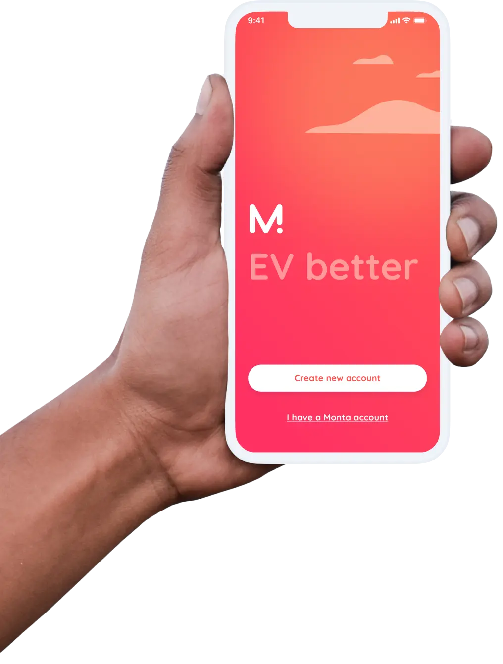 One do-it-all EV charging mockup app in the hand