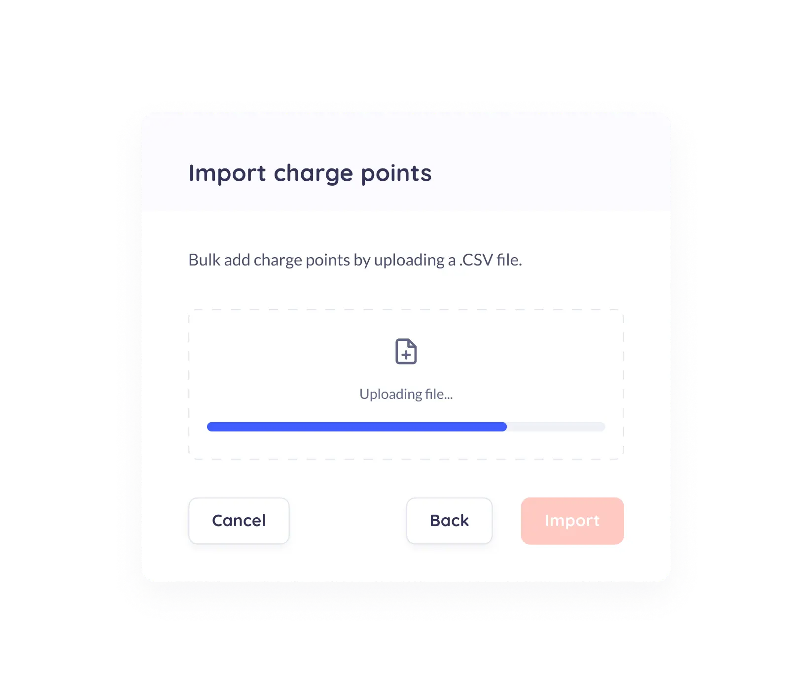 Import charge points card