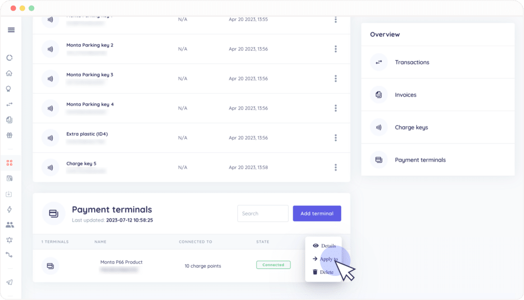 apply to chargepoints payter