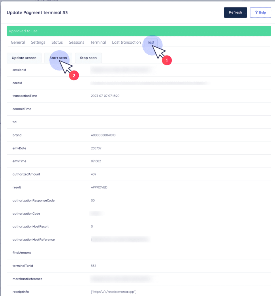 payter test transaction