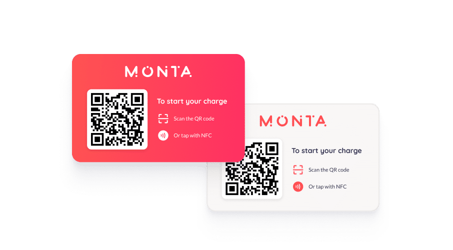 Monta QR stickers